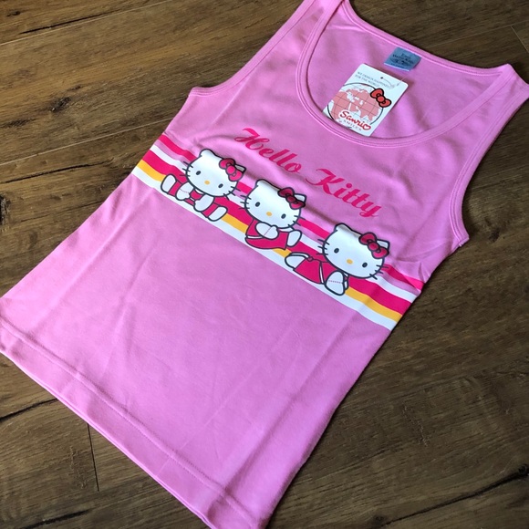 Last one! HELLO KITTY-NWT Women’s Pink Yoga Tank Tops - Picture 6 of 10